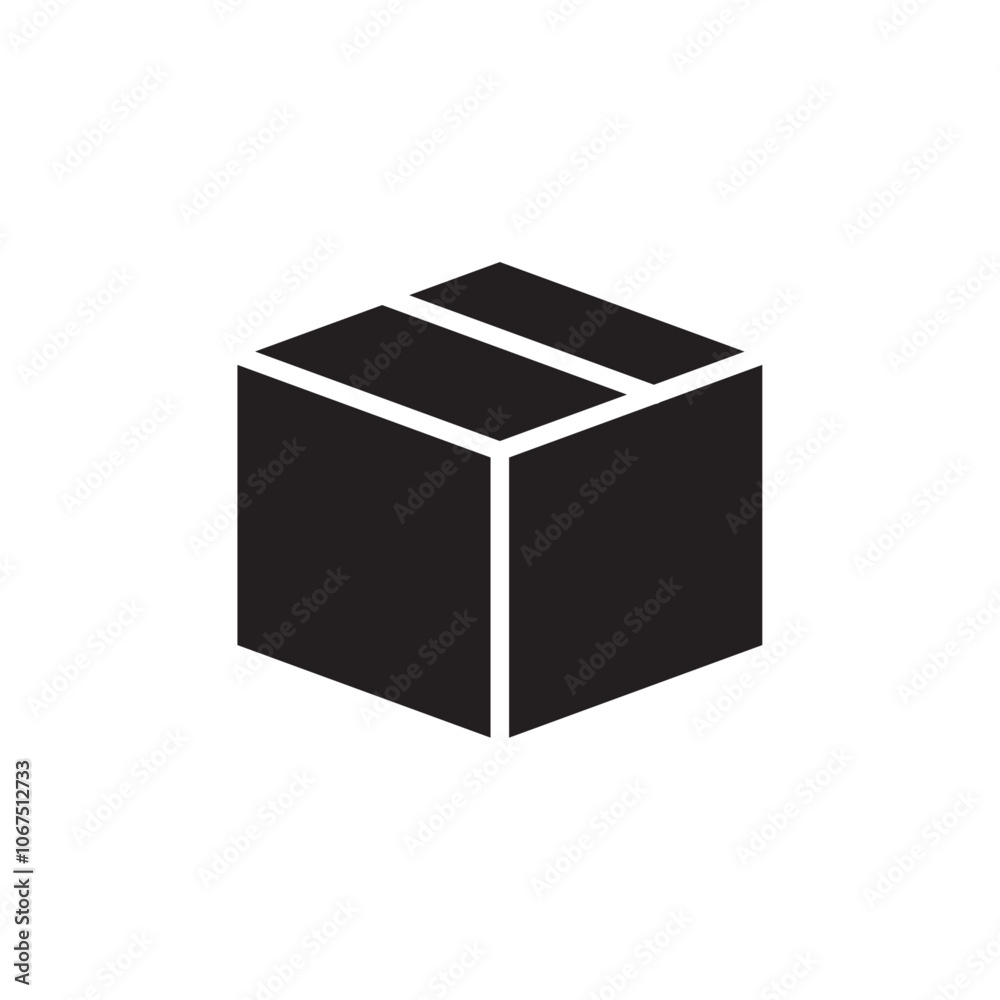 Package icon Black and white outline vector Package icon Black and white outline vector