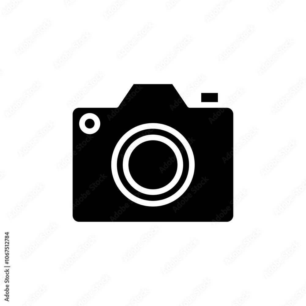 Photo Camera icon Black and white outline vector Photo Camera icon Black and white outline vector