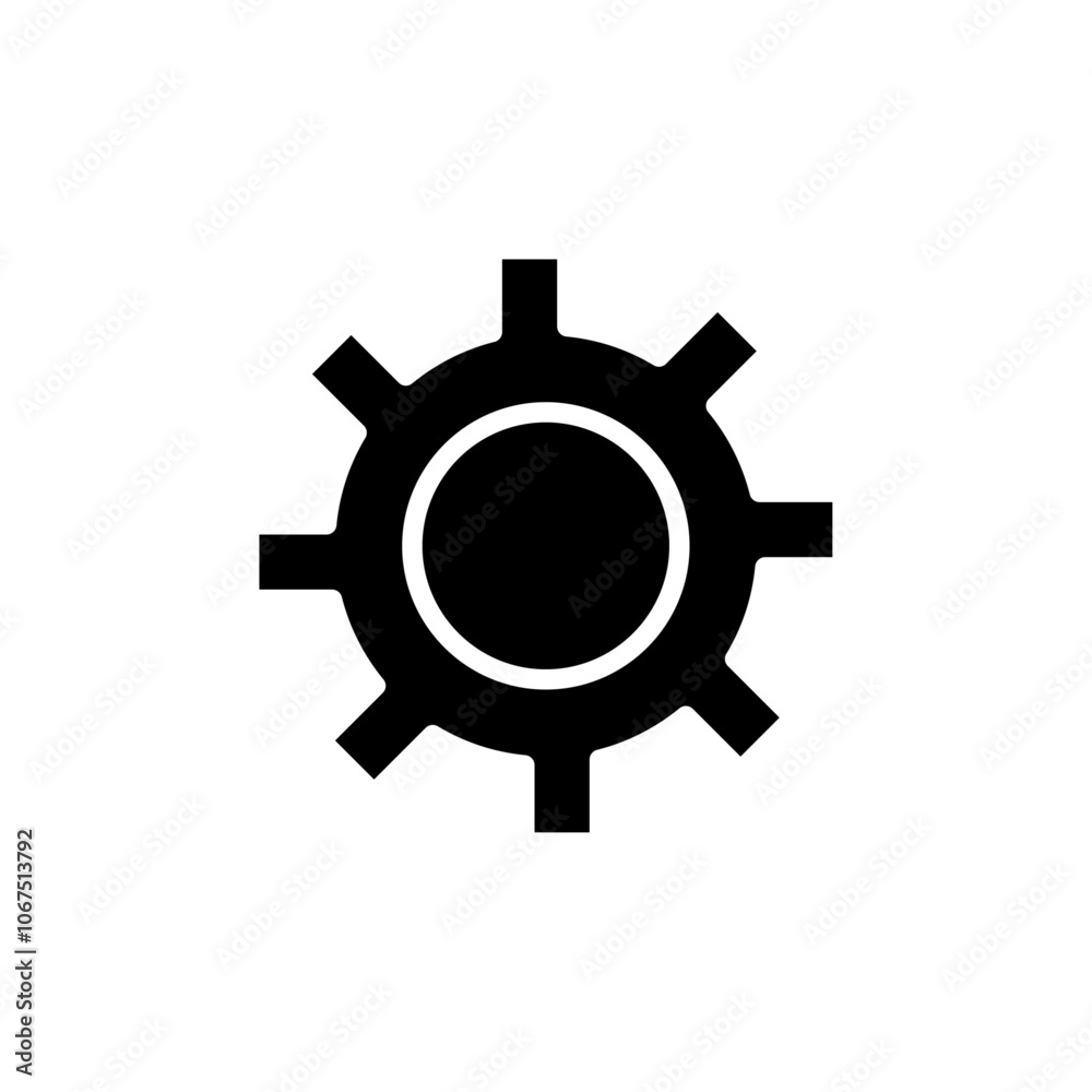 Settings icon Black and white outline vector Settings icon Black and white outline vector