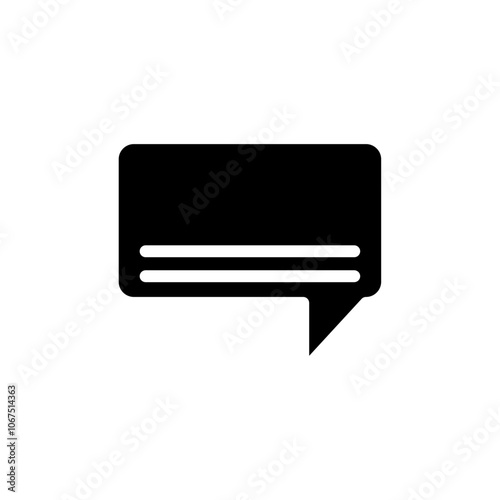 Subtitles icon Black and white outline vector