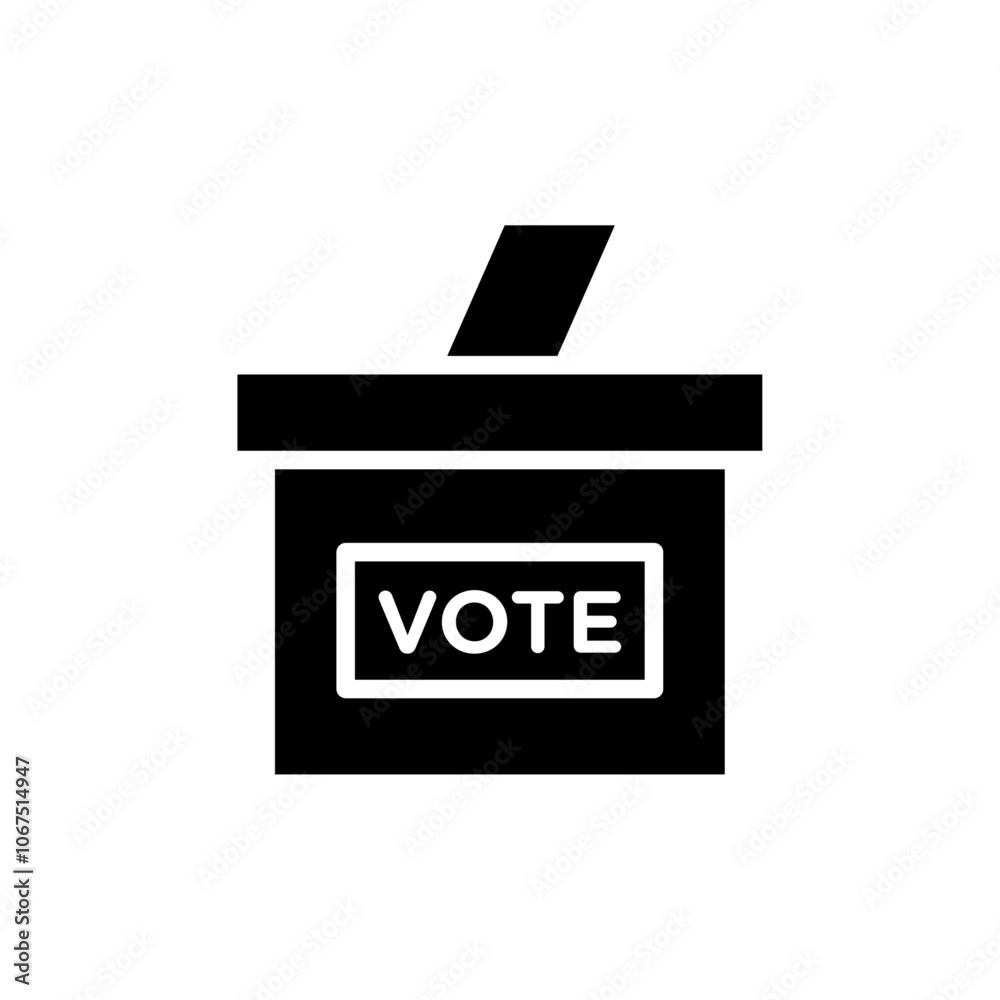 Voting icon Black and white outline vector Voting icon Black and white outline vector