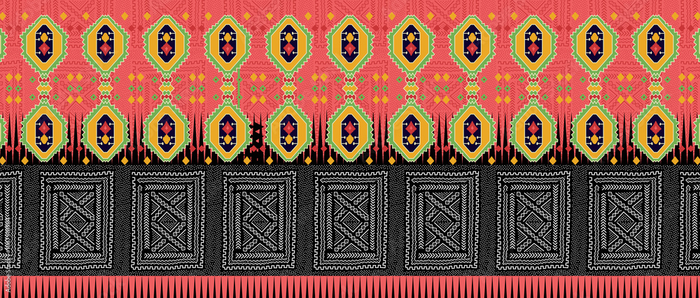 seamless beautiful wallpaper cards border design floral leaf vintage ornament Victorian geometric ethnic print paisley