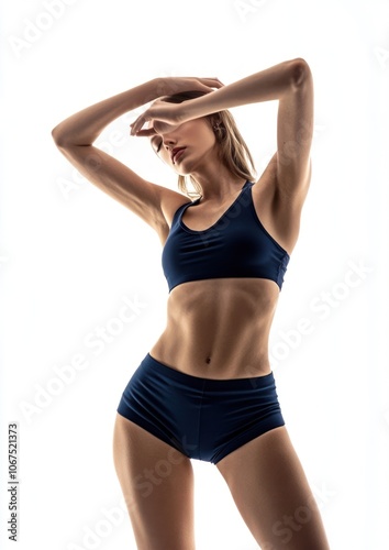 Ukrainian model posing photography silhouette underwear.