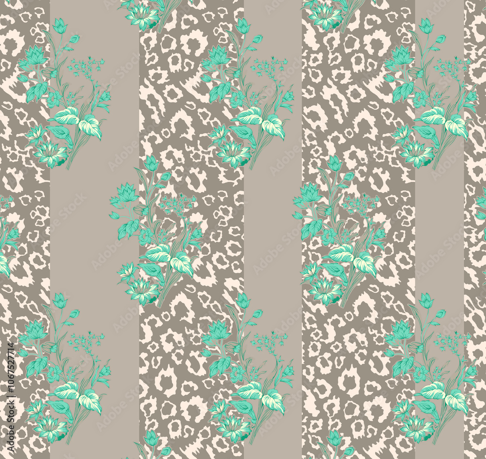 seamless beautiful wallpaper cards all over design floral leaf vintage ornament Victorian ethnic geometric print paisley