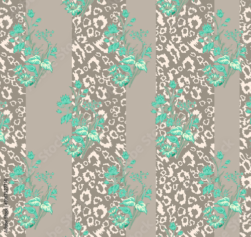 Obraz na płótnie seamless beautiful wallpaper cards all over design floral leaf vintage ornament Victorian ethnic geometric print paisley w salonie