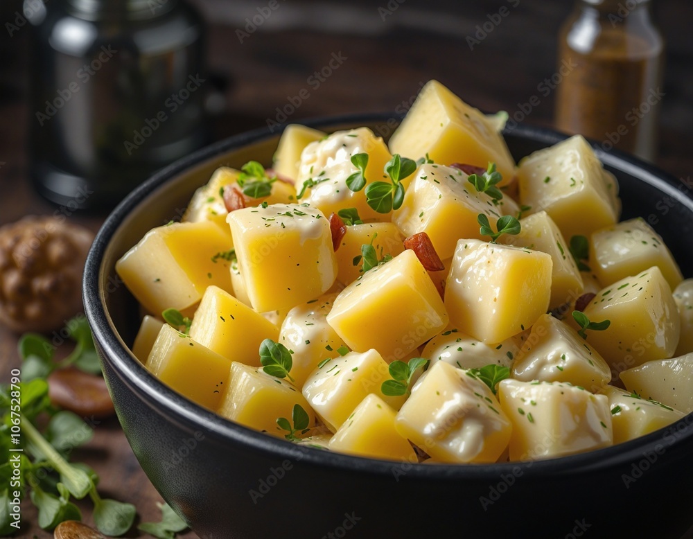 Creamy Potato Salad in a Rustic Bowl Creamy Potato Salad in a Rustic Bowl