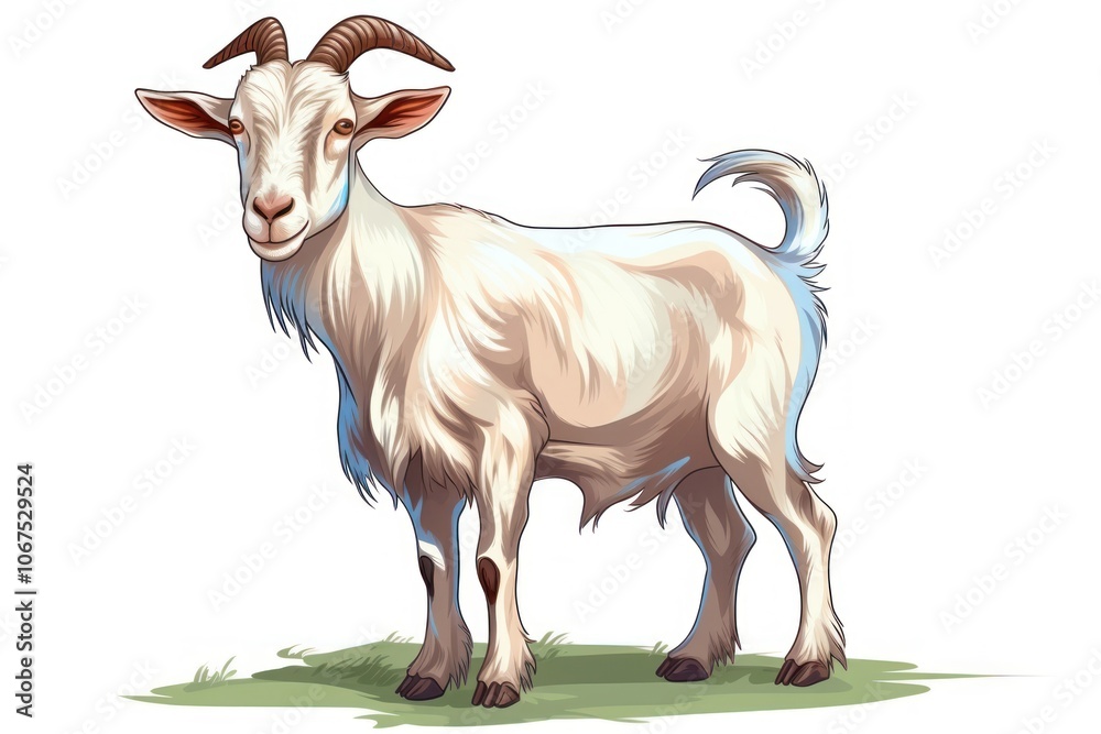 Goat livestock cartoon animal. Goat livestock cartoon animal.