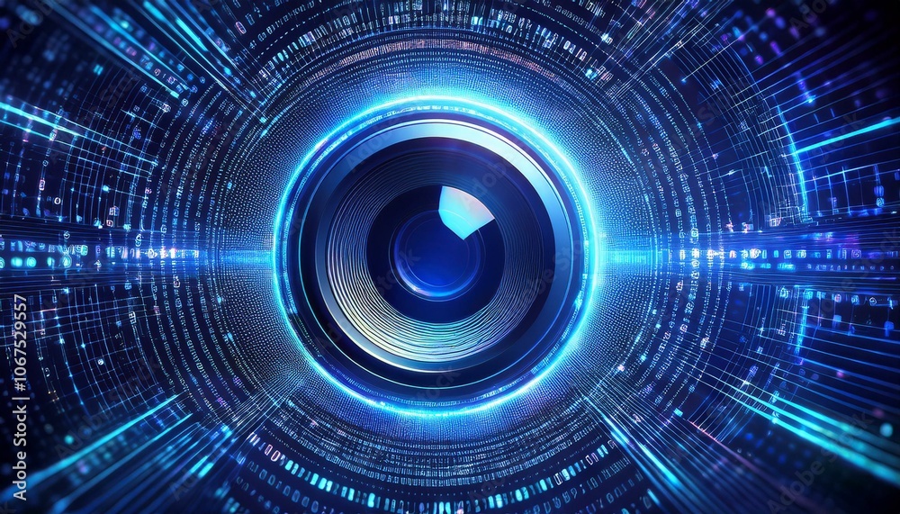 Fototapeta premium Digital Eye in the Cyberspace 
