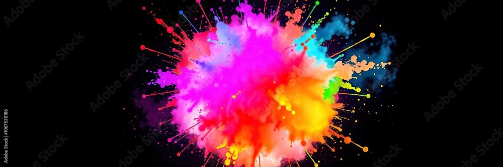 Glowing splashes of color in a spherical shape, dynamic movement, high-tech design Glowing splashes of color in a spherical shape, dynamic movement, high-tech design