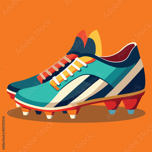 footballer boot vector