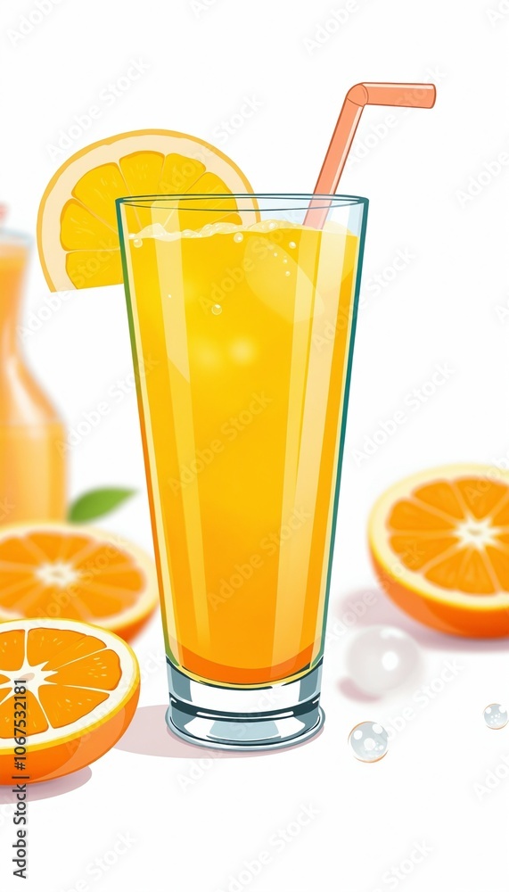 cartoonish glass mug filled with Orange Punch cartoonish glass mug filled with Orange Punch