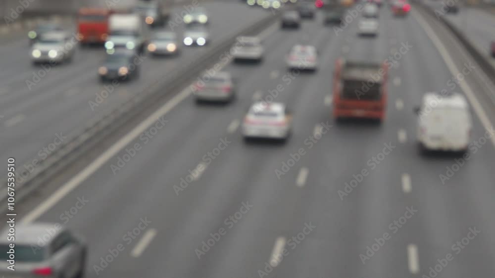 traffic on highway traffic on highway