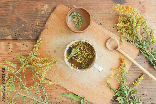 Goldrute Tee Goldrutekraut Kraut Blüten Wildkräuter Heilkräuter