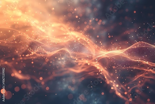 Ethereal Waves of Light and Color in a Cosmic Landscape