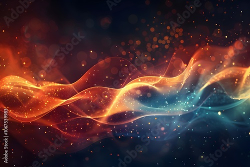 Vibrant Waves of Light and Color in a Cosmic Dance