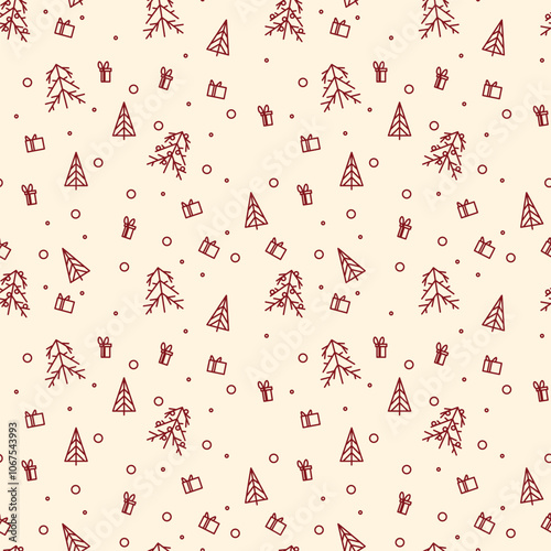 Playful holiday pattern featuring stockings, candy canes, and gingerbread for cheerful prints