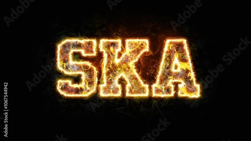 Ska Music Burn Effect