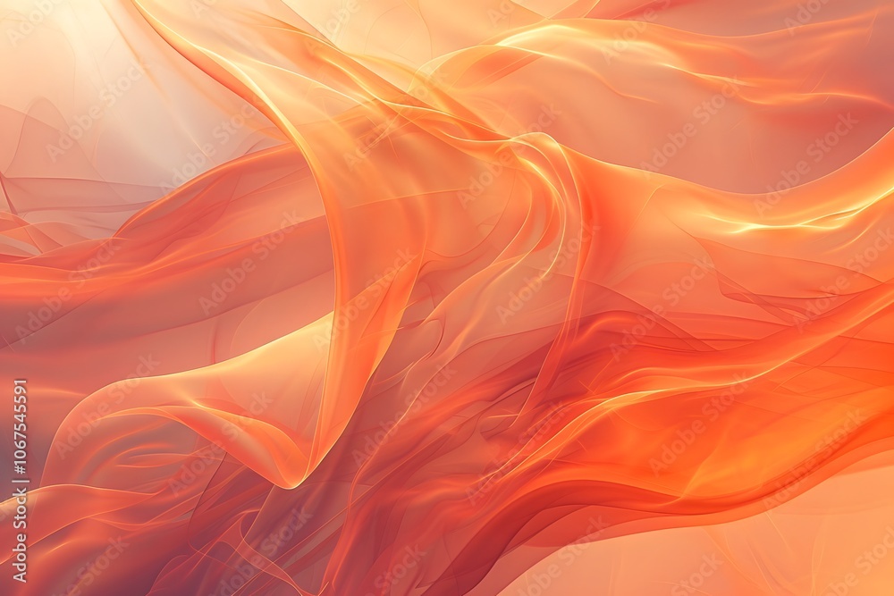 Ethereal Flow of Warm Colors in Abstract Design Ethereal Flow of Warm Colors in Abstract Design