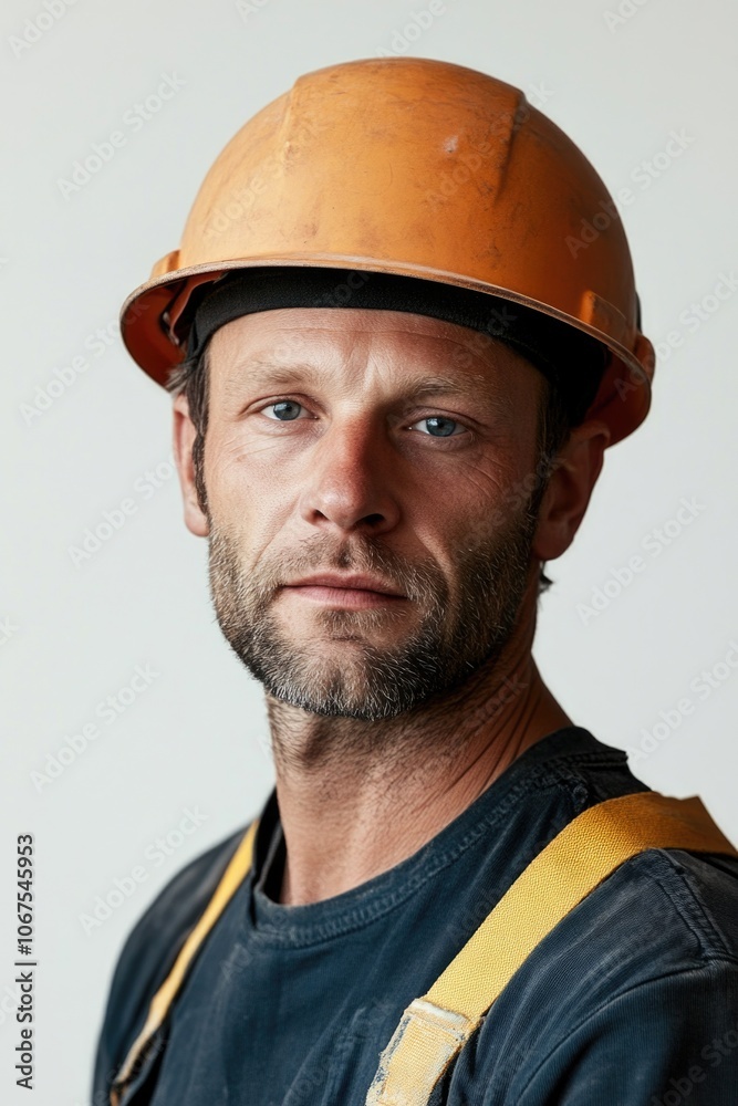 Construction worker in protective gear Construction worker in protective gear