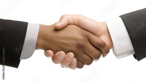 Professional Handshake Between Diverse Business Partners