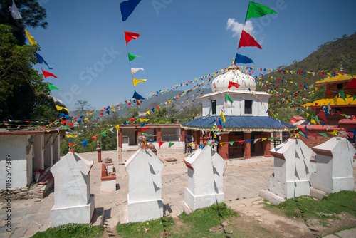 Chandeshwori (Chandeshwari) Temple located in Tokha Municipality. Northern part of Kathmandu valley Nepal. photo