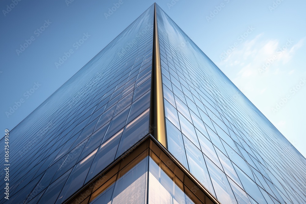 Modern glass building reflecting the sky, minimalistic design capturing elegance, urban sophistication, and modern architecture Modern glass building reflecting the sky, minimalistic design capturing elegance, urban sophistication, and modern architecture