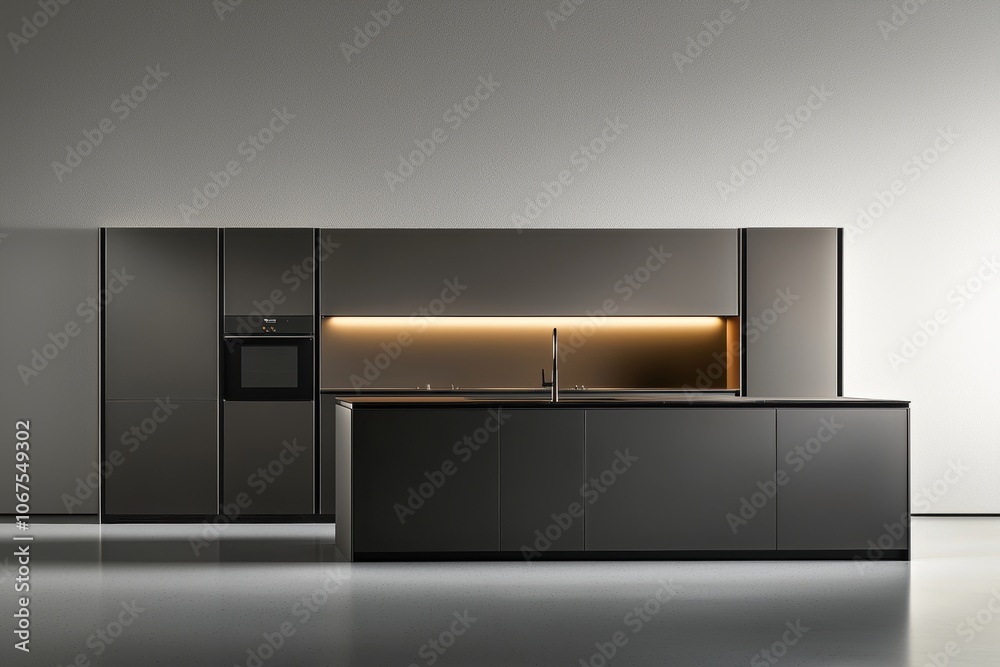 Modern kitchen with sleek appliances, clean lines, and soft lighting, symbolizing elegance, simplicity, and functionality Modern kitchen with sleek appliances, clean lines, and soft lighting, symbolizing elegance, simplicity, and functionality