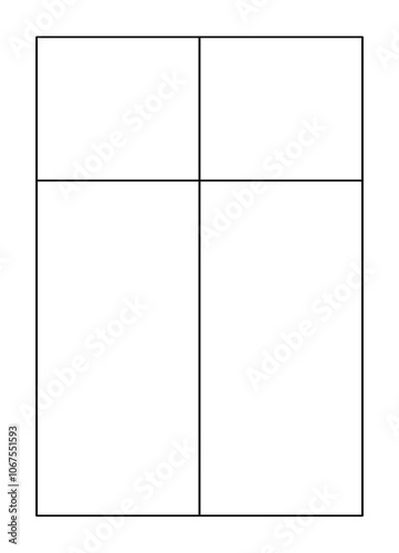 Simple Empty Grid for Content Organization or Planning. Illustration