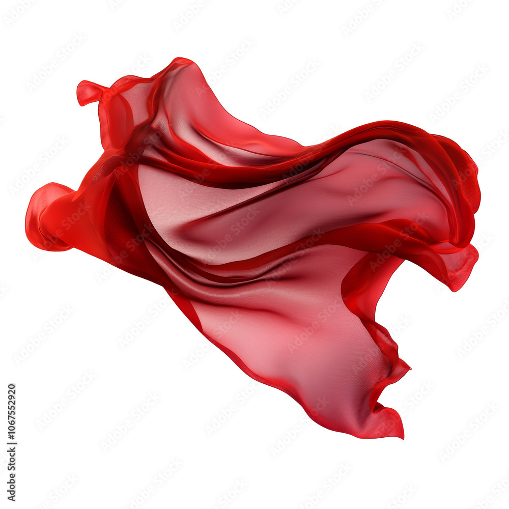 Red fabric billowing in the breeze Red fabric billowing in the breeze