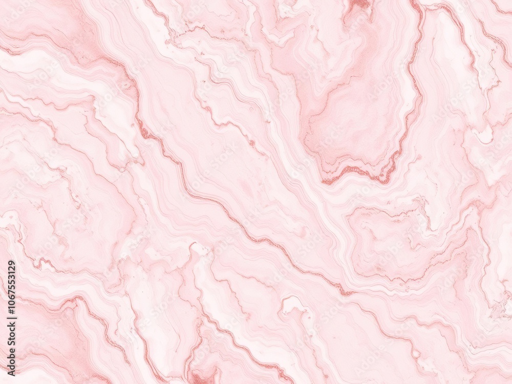 Fototapeta premium Pink and white marble pattern with abstract swirls and veins, minimalist, background, texture
