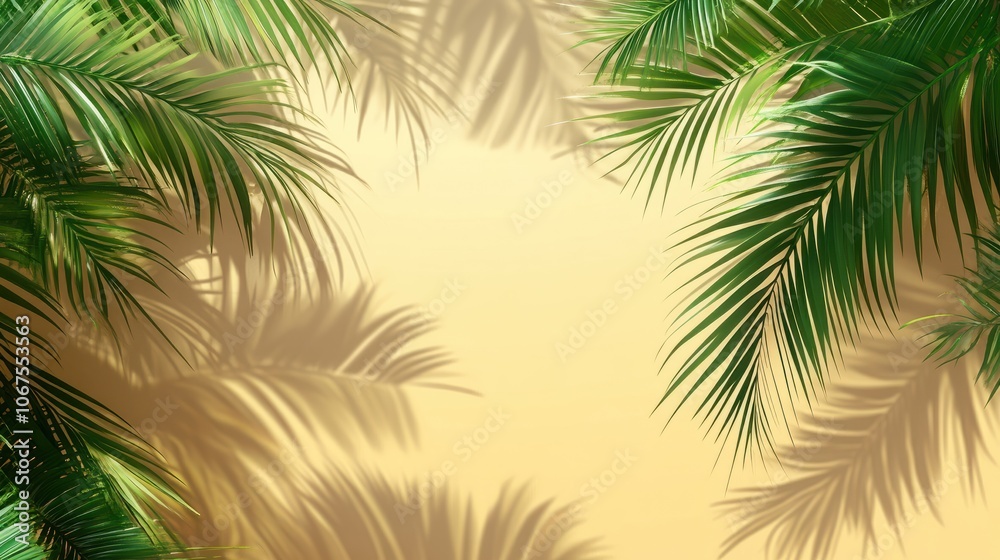 Palm leaf shadows on tropical sandy beach abstract background Palm leaf shadows on tropical sandy beach abstract background