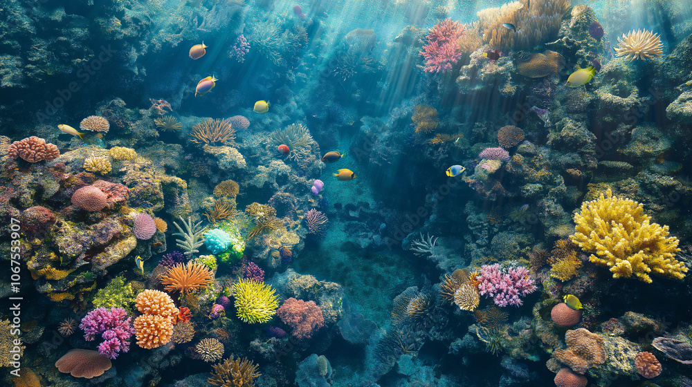 Fototapeta premium coral reef with fish