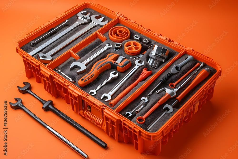 Comprehensive Tool Set in Vibrant Orange Case Comprehensive Tool Set in Vibrant Orange Case
