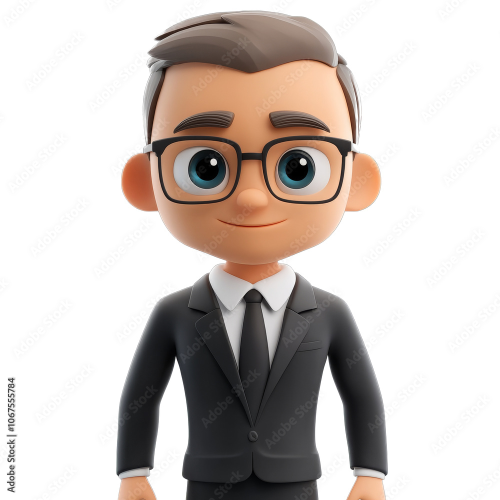 Cartoon character in a formal suit Cartoon character in a formal suit