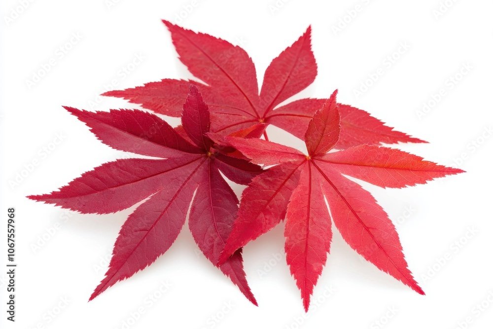 Red autumn leaves in soft focus, capturing the warm tones and nostalgia of the fall season Red autumn leaves in soft focus, capturing the warm tones and nostalgia of the fall season