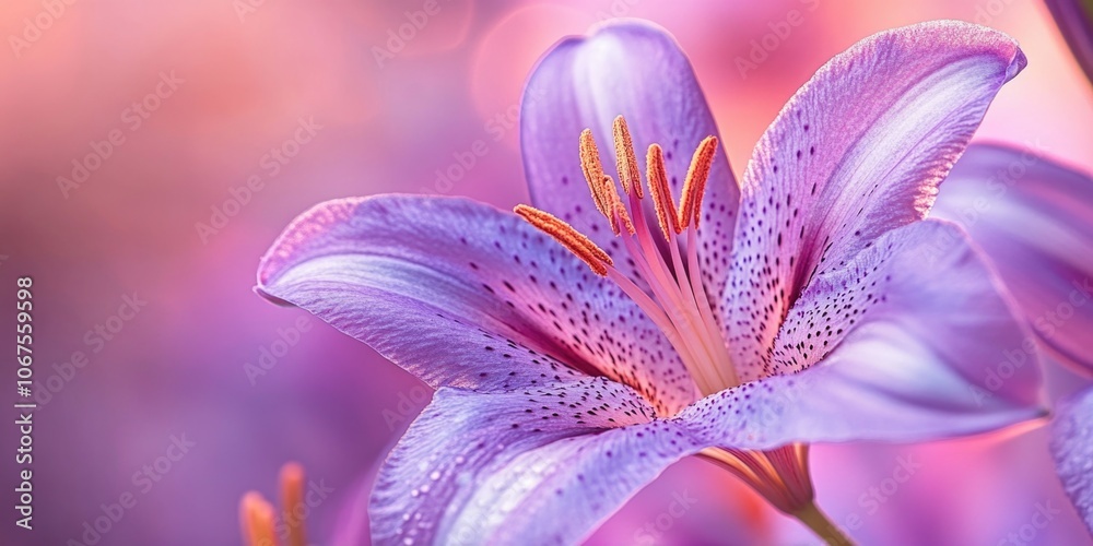 Purple flower with water droplets Purple flower with water droplets