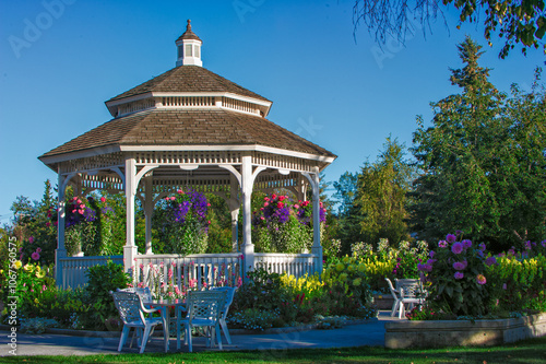 Gazebo with flowers