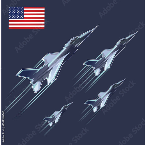 Eagle fighter jet plane taking off during exercise