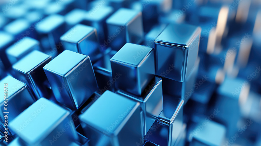 A seamless background of blue cubes arranged in a geometric pattern, A textured background featuring an array of blue cubes A seamless background of blue cubes arranged in a geometric pattern, A textured background featuring an array of blue cubes