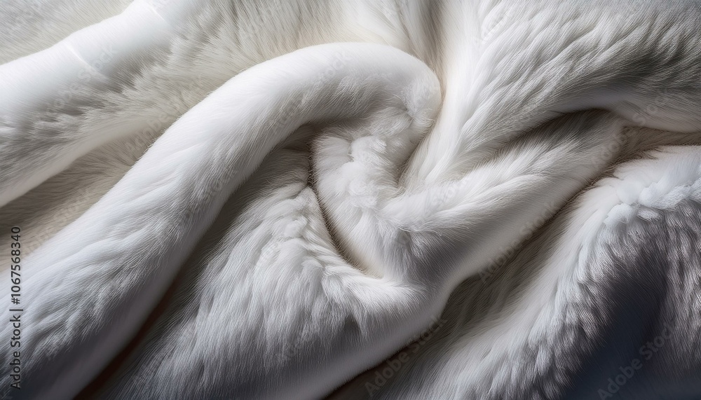 Fototapeta premium Soft White Fluffy Fur Texture Background