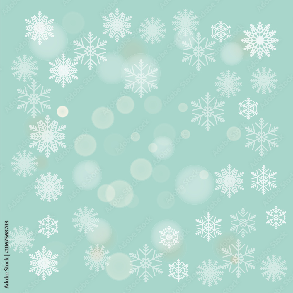 christmas background with snowflakes, light blue christmas background with snowflakes, light blue