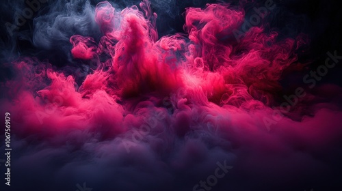 Dark burgundy smoke clouds with black undertones, rich wine-colored wisps, dramatic lighting, detailed particle simulation photo