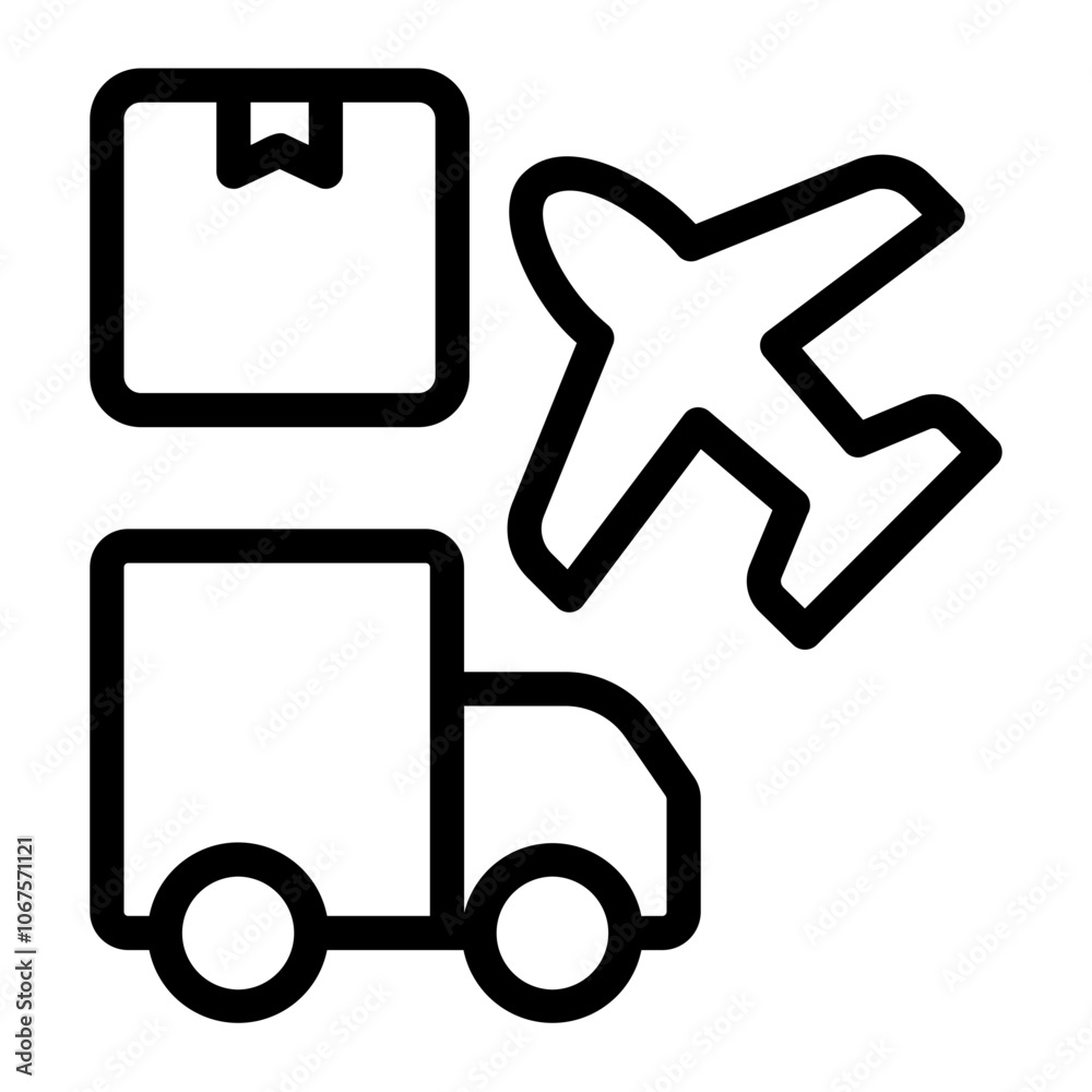 logistic line icon logistic line icon