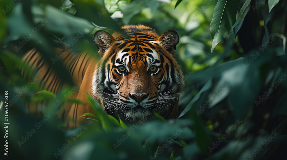 tiger in the bushes tiger in the bushes