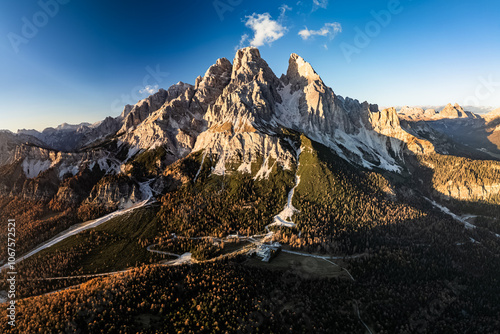 Passo Tre Croci Cortina - Monte Cristallo - Dolomites - Autumn - Südtirol - Sonnenuntergang
