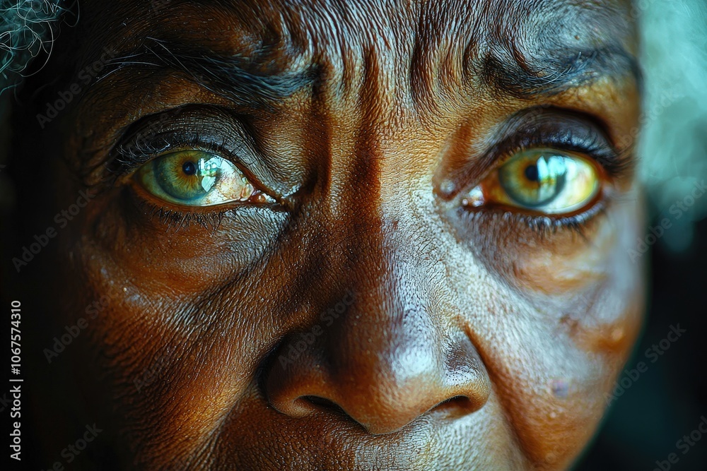 Close-up of elderly person's expressive eyes with intense emotion Close-up of elderly person's expressive eyes with intense emotion