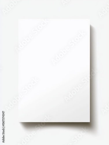 A simple A4 white paper template with delicate shadow. Ideal for mockups, presentations, and branding projects.