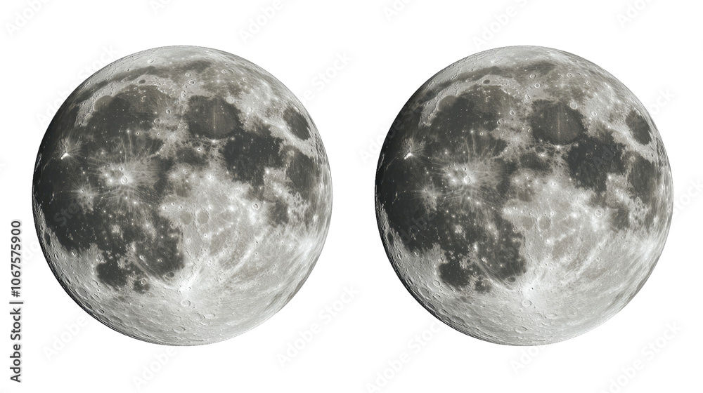 Illustrations of Detailed Moon Icons Set on a Transparent Background Generative AI Illustrations of Detailed Moon Icons Set on a Transparent Background Generative AI