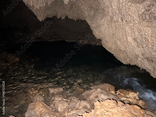 Cave Cavlinska pecina near Obrovac, Croatia - Čavlinska pećina ili izvorišna špilja Čavlinska peć pored rijeke Zrmanje - Muškovci, Hrvatska photo