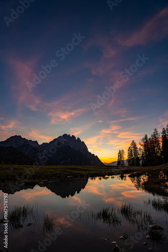 Lienzer Dolomiten - Osttirol - Sonnenuntergang - Spiegelung